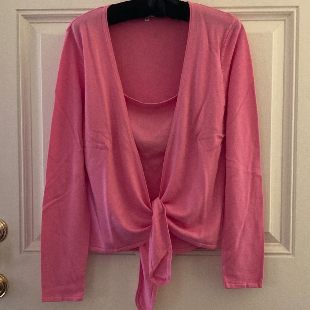 Vertigo Paris Fine Gauge Knit Sweater & Camisole/Pink/One Piece/L/NEVER WORN!